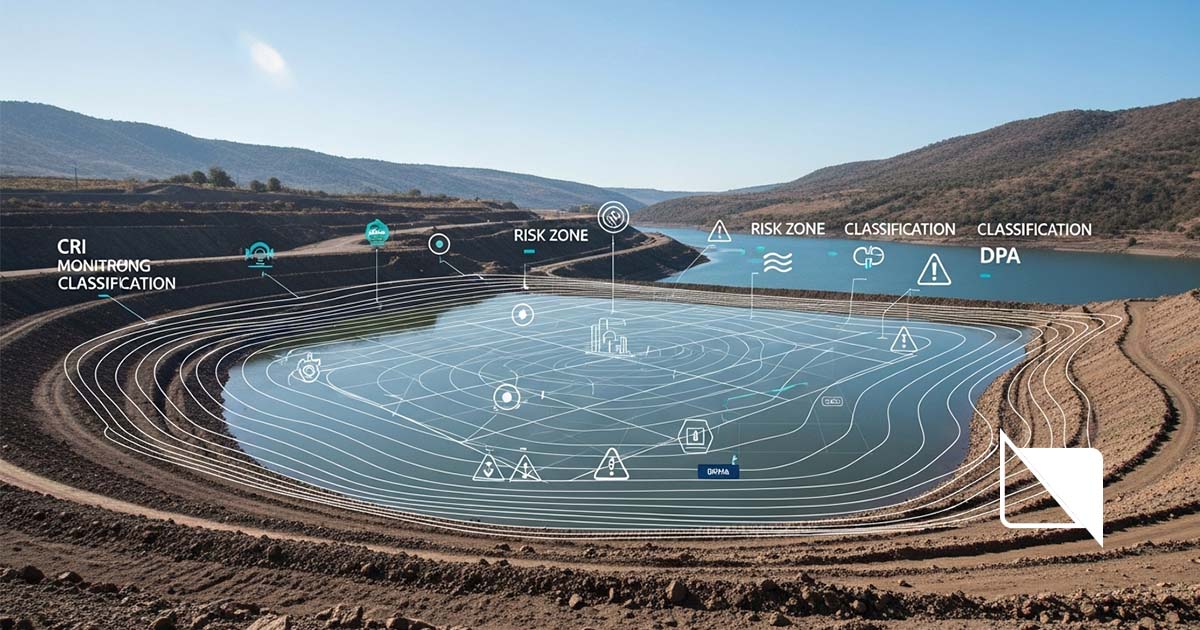 Segurança de barragem de rejeitos mineração
